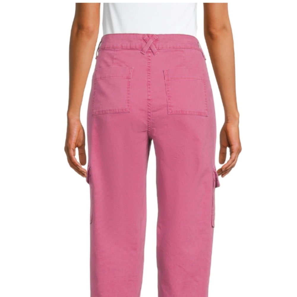 New Sz 20 Cargo Utility Denim Long Capri Pants w 2 Cargo, 2 Back Pockets - Picture 6 of 12